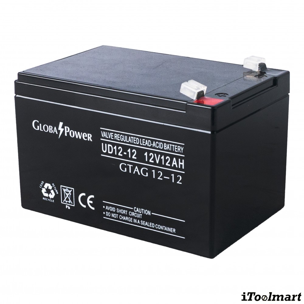 แบตเตอรี่โซล่าเซลล์ GLOBAL POWER GTAD 12 12 12V 12Ah DC SERIES
