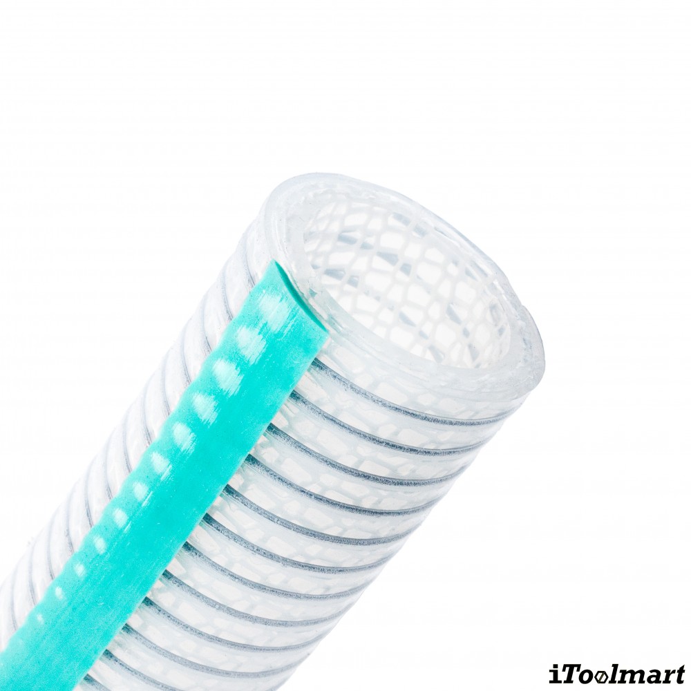 สายยางฟู้ดเกรด Silicone Rubber TOYOX TSIS สายดูดด้ายโพลีเอสเตอร์ถักทนความร้อน ขนาด1 เมตร ม้วน 10เมตร