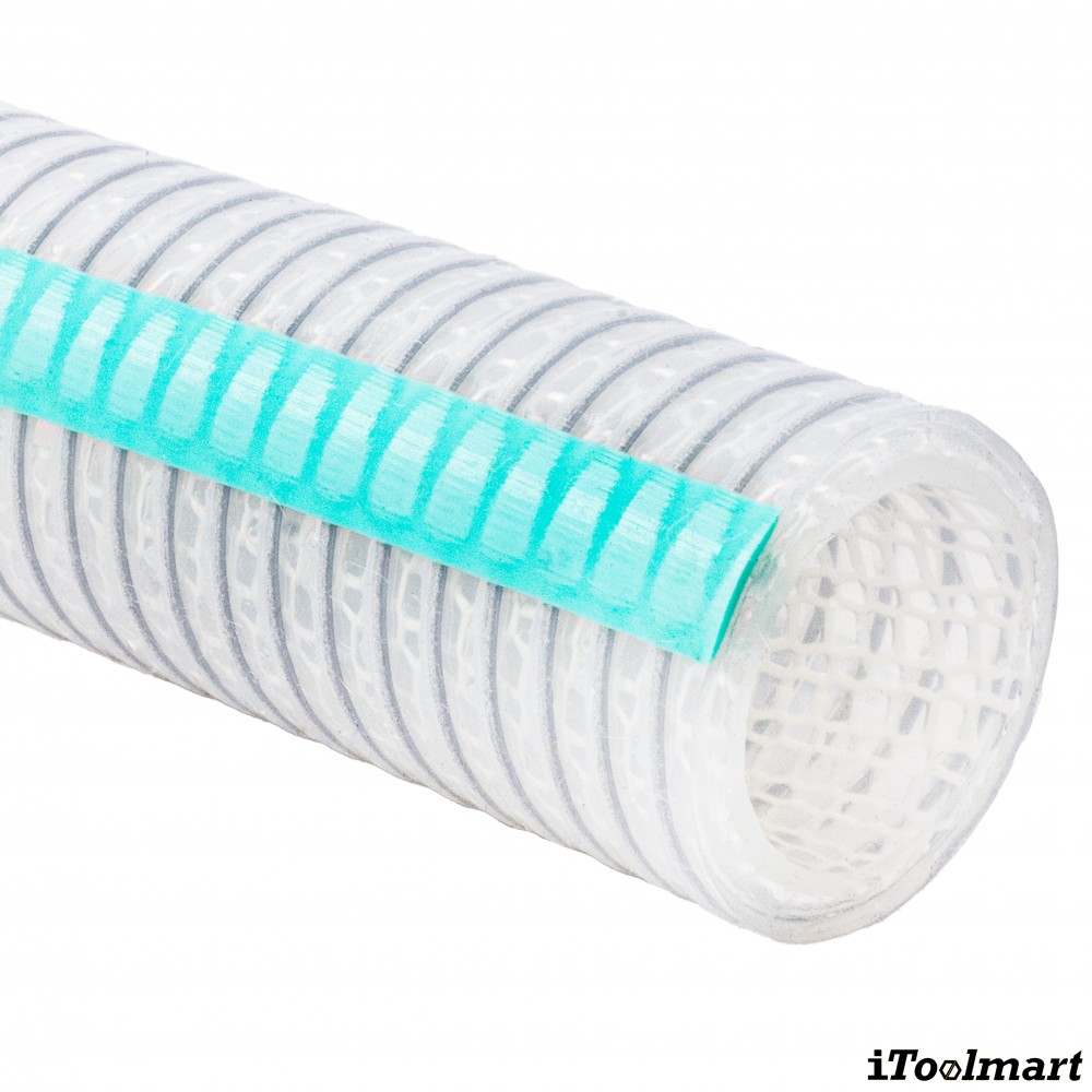 สายยางฟู้ดเกรด Silicone Rubber TOYOX TSIS 38 สายดูดด้ายโพลีเอสเตอร์ถักทนความร้อน ขนาด 1 1 2 นิ้ว 1 เมตร