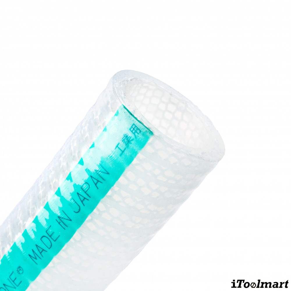 สายยางฟู้ดเกรด Silicone Rubber TOYOX HTSI สายดูดด้ายโพลีเอสเตอร์ถักทนความร้อนโค้งงอสูง 1เมตร ม้วน10เมตร