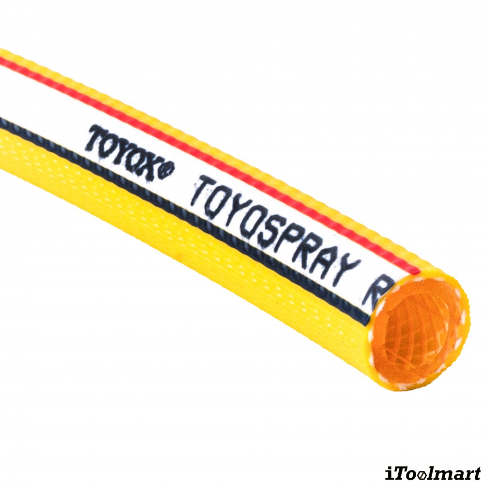 สายลม PVC TOYOX SP สายลมด้ายโพลีเอสเตอร์ถักแรงดันสูง ขนาด 1 เมตร   ม้วน 100 เมตร