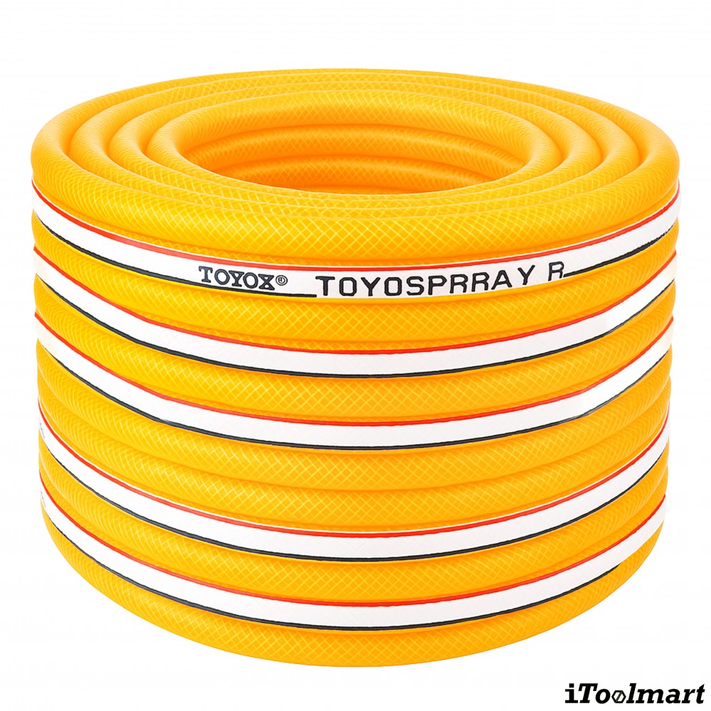 สายลม PVC TOYOX SP 8 สายลมด้ายโพลีเอสเตอร์ถักแรงดันสูง ขนาด 5 16 นิ้ว ม้วน 100 เมตร