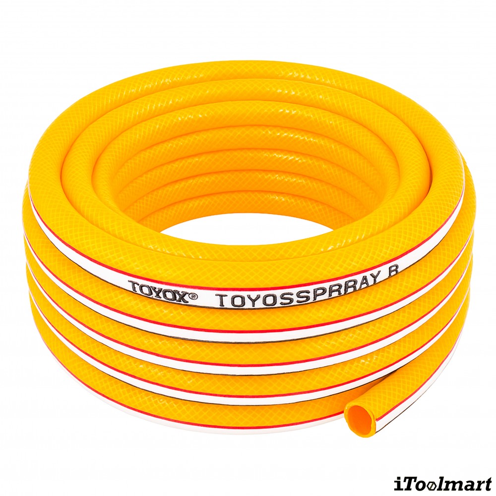 สายลม PVC TOYOX SP 8 สายลมด้ายโพลีเอสเตอร์ถักแรงดันสูง ขนาด 5 16 นิ้ว ม้วน 20 เมตร