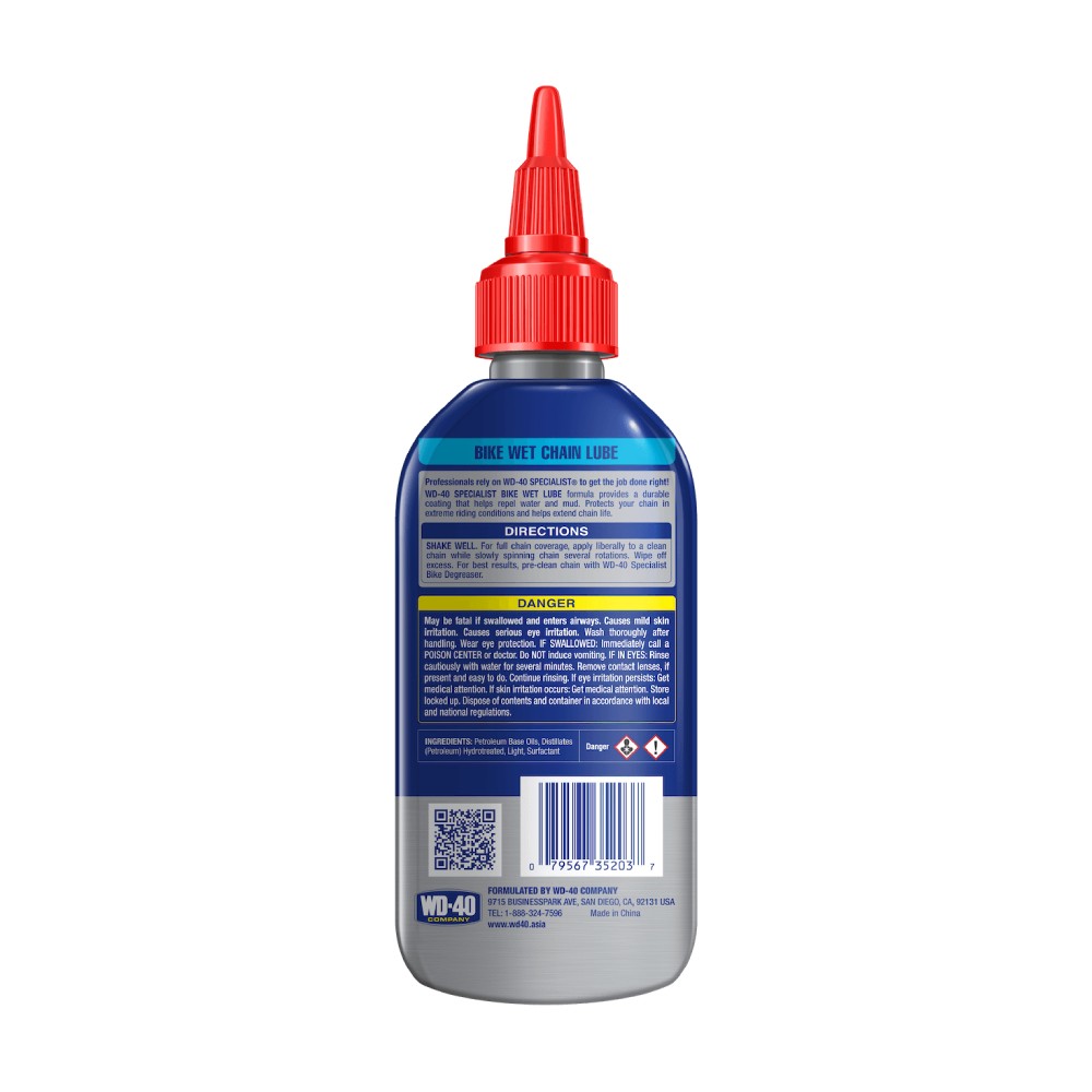 น้ำมันหยอดโซ่จักรยาน ชนิดเปียก WD-40 WET CHAIN LUBE ขนาด 4 OZ.