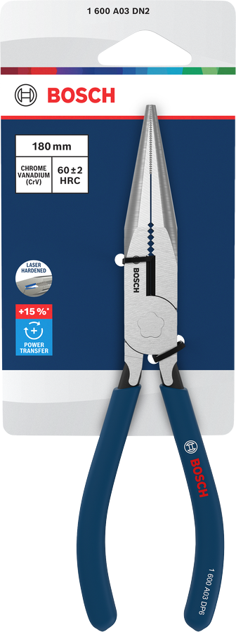 คีมปากแหลม BOSCH 1 600 A03 DN2 ขนาด 180 มม 