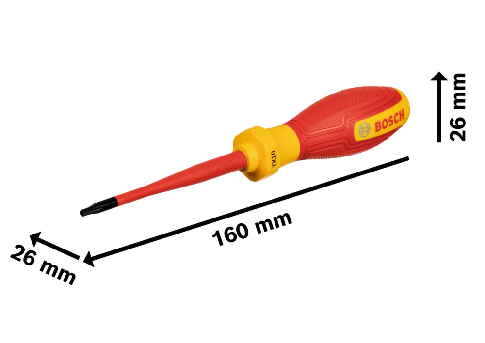 ไขควงกันไฟ VDE TX10 BOSCH 1 600 A02 NC5 ขนาด 75 มม 