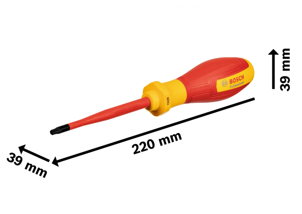 ไขควงกันไฟ VDE TX25 BOSCH 1 600 A02 NC8 ขนาด 100 มม 