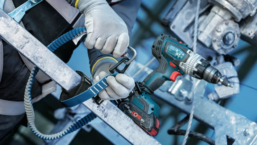 สายเซฟตี้ BOSCH PRO Lanyard Heavy พร้อมห่วงล็อคเดี่ยว รับน้ำหนักได้ 16 kg 