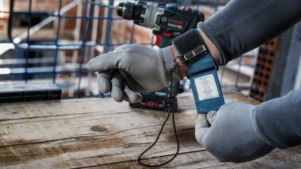 สายเซฟตี้ BOSCH PRO Wristband กันเครื่องมือตกจากที่สูง รับน้ำหนักได้ 2 25  kg 