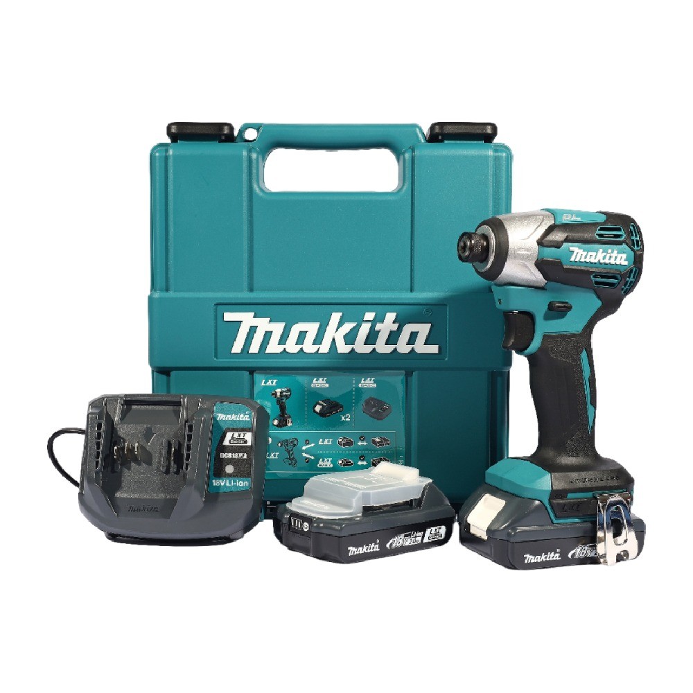 สว่านไขควงกระแทกไร้สาย MAKITA DTD158WVE แรงบิดสูงสุด 170Nm 18V  พร้อมแบตเตอรี่   แท่นชาร์จ