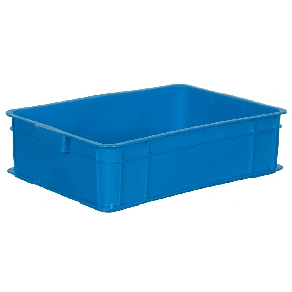 ลังพลาสติกทึบ JBJ 8222 HDPE สีน้ำเงิน ขนาด 490 x 340 x 130 มม 