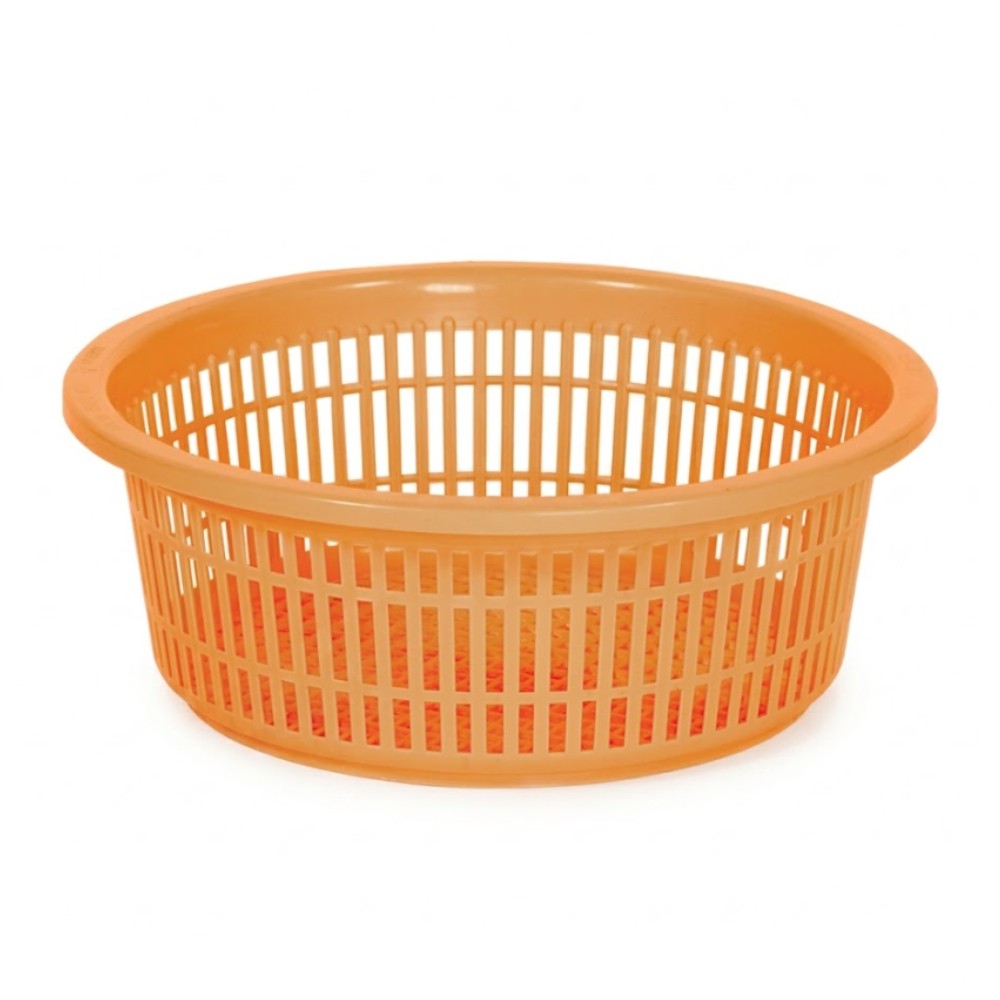 ตะกร้าพลาสติก NAM NGAI HONG 846 แบบกลม สีส้ม ขนาด 310 x 115 มม 