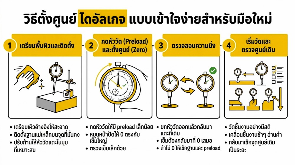 ตั้งศูนย์ ไดอัลเกจ ผิด วัดยังไงก็เพี้ยน จุดพลาดที่เจอบ่อยๆ ตั้งศูนย์ ไดอัลเกจ ผิด วัดยังไงก็เพี้ยน จุดพลาดที่เจอบ่อยๆ