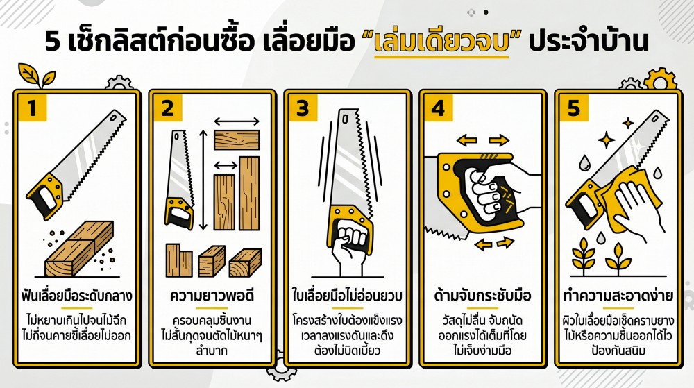 เลื่อยมือ ตัดไม้สดกับไม้แห้ง ใช้แบบเดียวกันได้ไหม