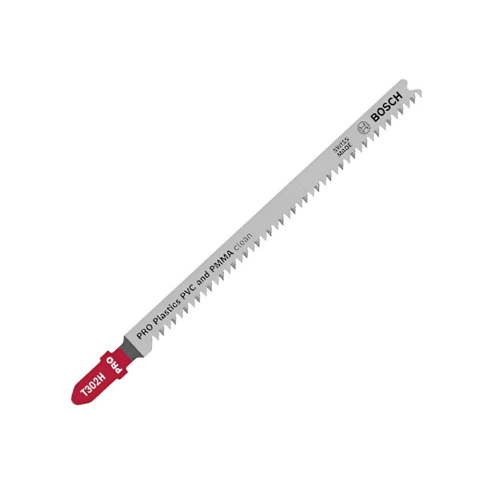 ใบเลื่อยฉลุ พลาสติก PVC BOSCH T 302H ขนาด 132 มม   3 ใบ 