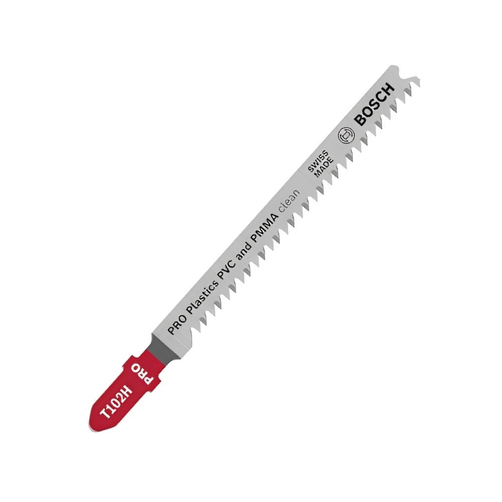 ใบเลื่อยฉลุ พลาสติก PVC BOSCH T 102H ขนาด 100 มม   3 ใบ 
