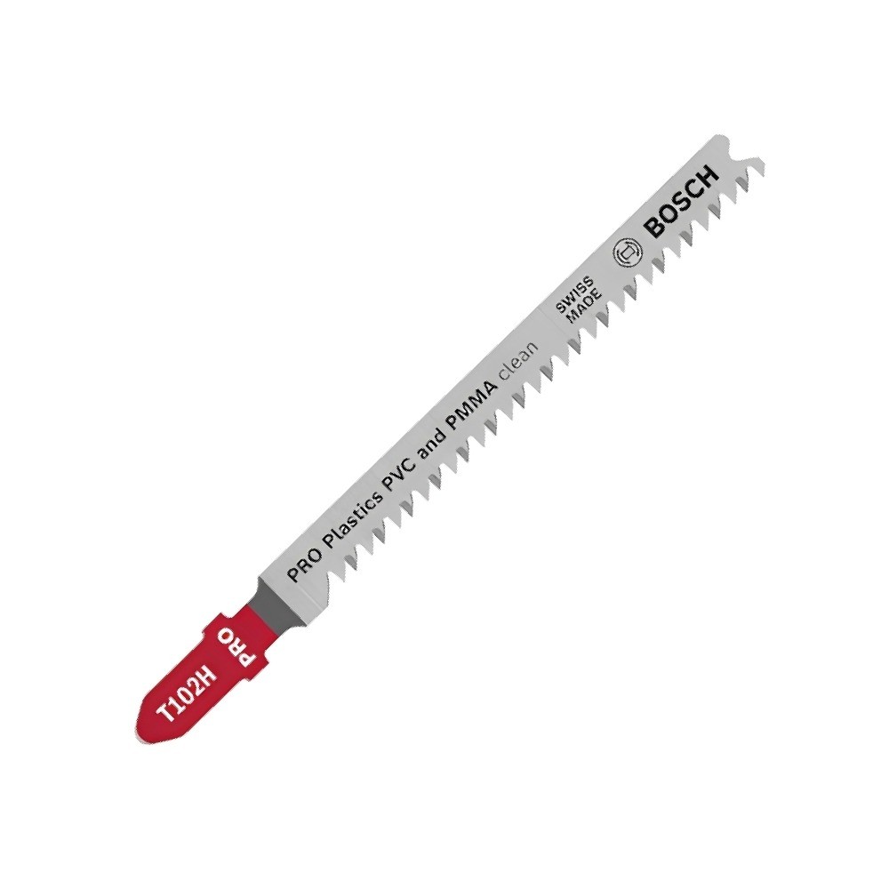 ใบเลื่อยฉลุ พลาสติก PVC BOSCH T 102H ขนาด 100 มม   2 ใบ 