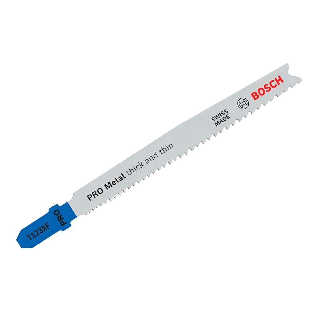 ใบเลื่อยฉลุ เหล็ก BOSCH T 123 X  PRO Metal Thick and Thin   5 ใบ 