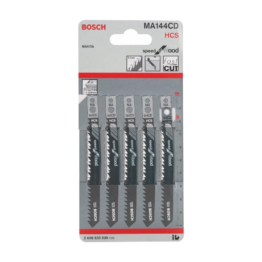 ใบเลื่อยฉลุ ไม้ BOSCH MA 144 CD  5 ใบ 