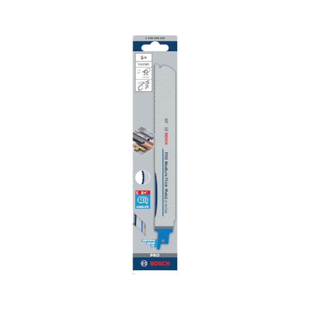 ใบเลื่อยเซเบอร์ซอว์ BOSCH S 1137 BEF  PRO Medium Thick Metal Precise 