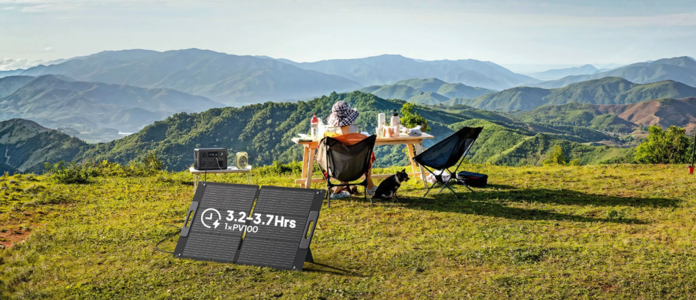แผงโซลาร์เซลล์พกพา BLUETTI PV100 Solar Panel 100W
