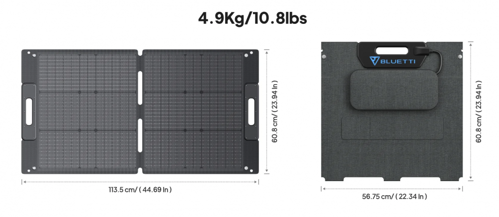 แผงโซลาร์เซลล์พกพา BLUETTI PV100 Solar Panel 100W