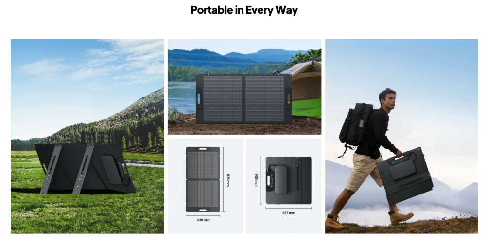 แผงโซลาร์เซลล์พกพา BLUETTI PV100 Solar Panel 100W
