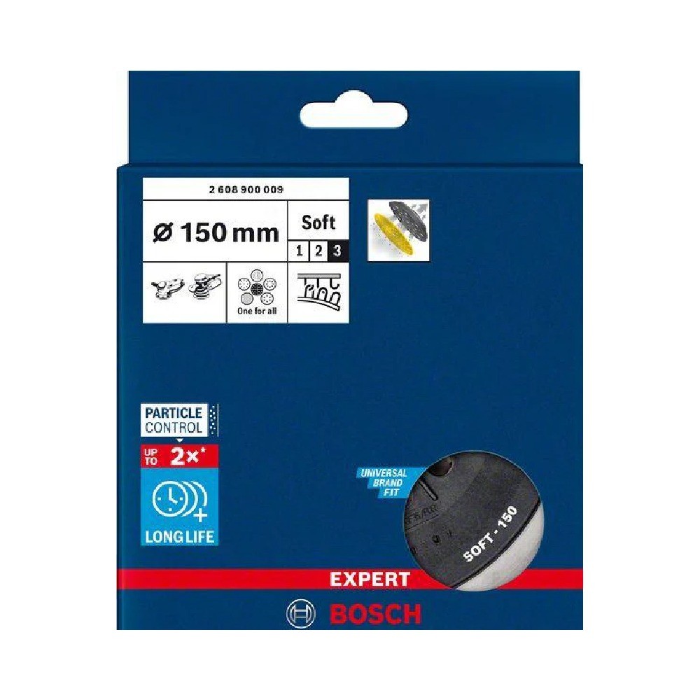 แผ่นขัดกระดาษทราย BOSCH 2 608 900 009 ชนิดนุ่ม ขนาด 150 มม 