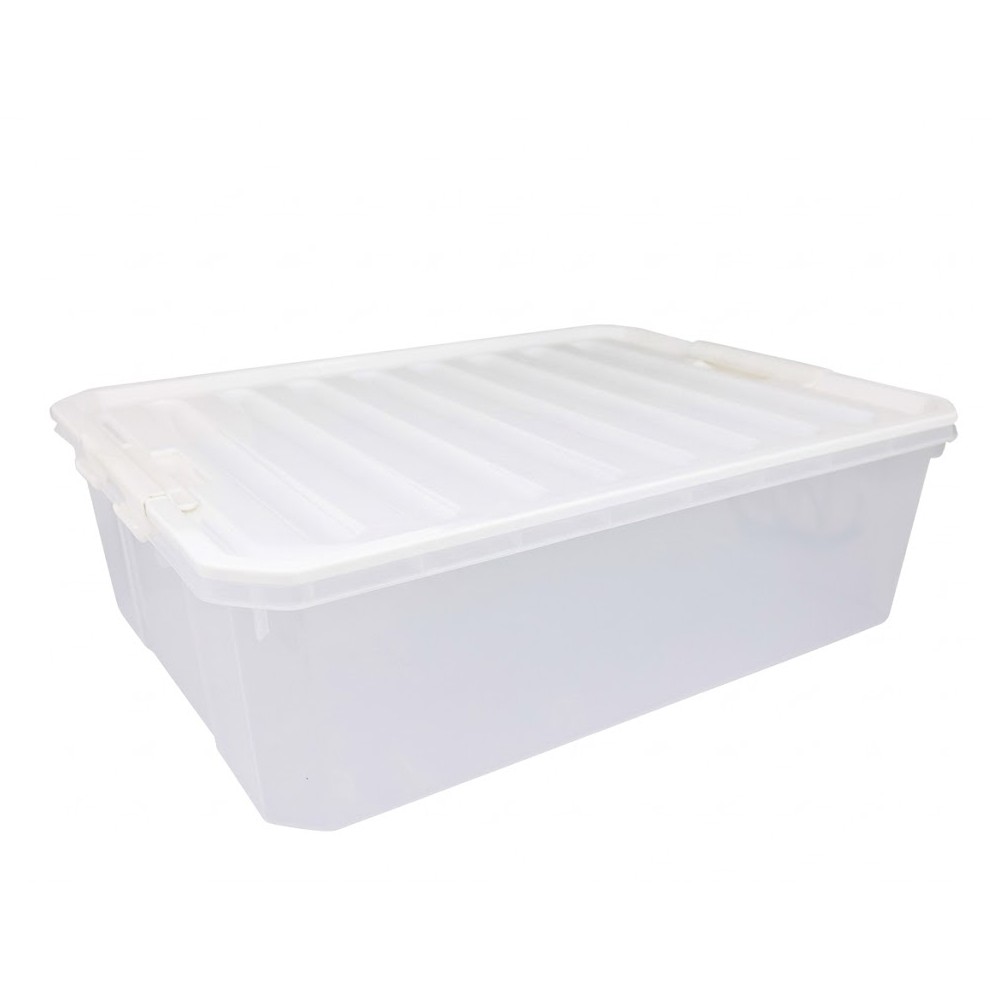 กล่องพลาสติก JBJ 2012B พร้อมฝาสีขาว ความจุ 36L ขนาด 590 x 445 x 180 มม 