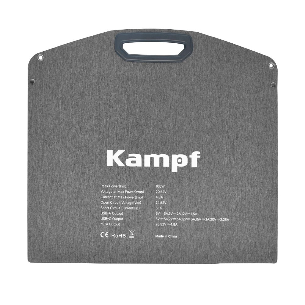 ชุดพาวเวอร์บ็อก พร้อมแผงโซลาร์เซลล์พกพา&nbsp;Bluetti&nbsp;Elite 30 V2  600W 288Wh  x Kampf KP 100 Solar panel 100W