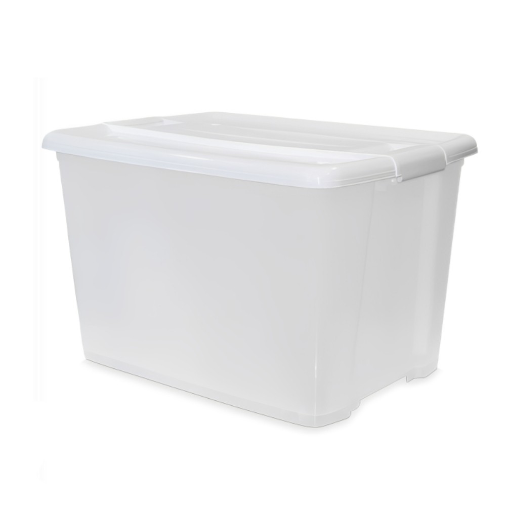 กล่องพลาสติก JBJ 4000L พร้อมฝาสีขาวมีล้อ ความจุ 75L ขนาด 625 x 460 x 400 มม 