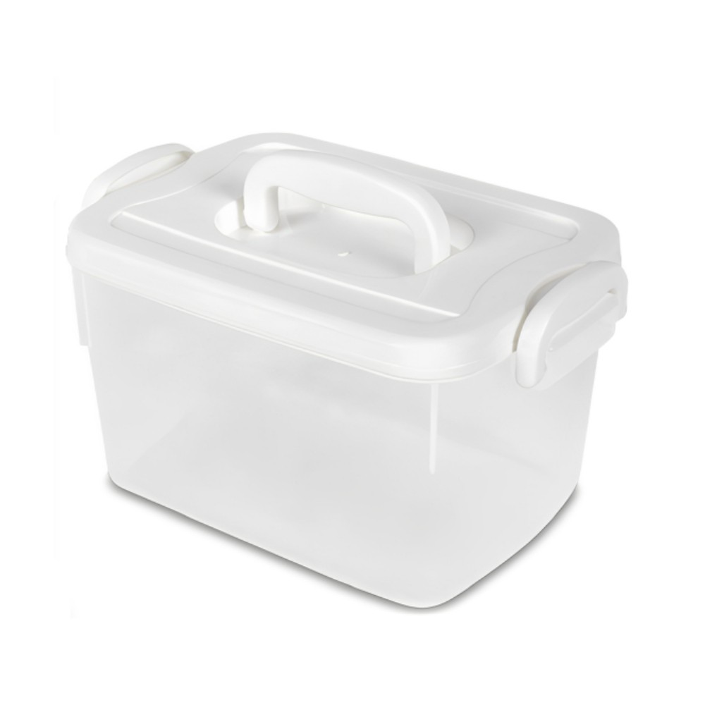 กล่องปิกนิกใส JCJ 2552 พร้อมฝาสีขาว หูล็อก ความจุ 8 5L ขนาด 325 x 220 x 180 มม 