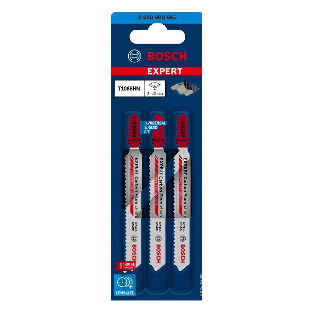 ใบเลื่อยฉลุ คาร์บอนไฟเบอร์ BOSCH T 108 BHM  EXPERT   3 ใบ 