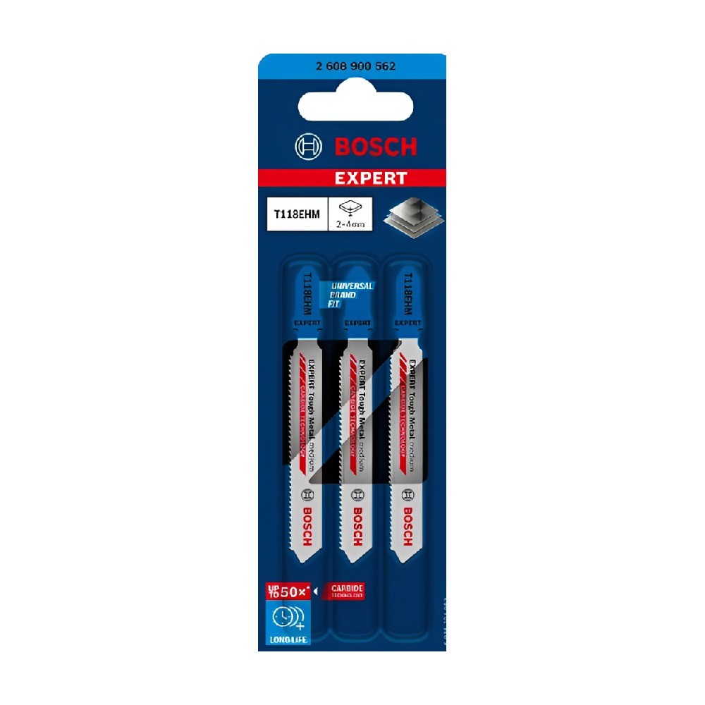 ใบเลื่อยฉลุ สแตนเลส BOSCH T 118 EHM  EXPERT   3 ใบ 