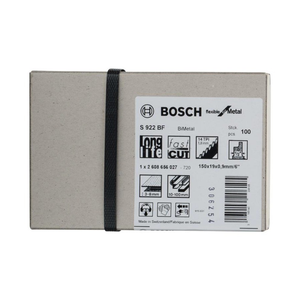 ใบเลื่อยเซเบอร์ซอว์ BOSCH S 922 BF  100 ใบ 