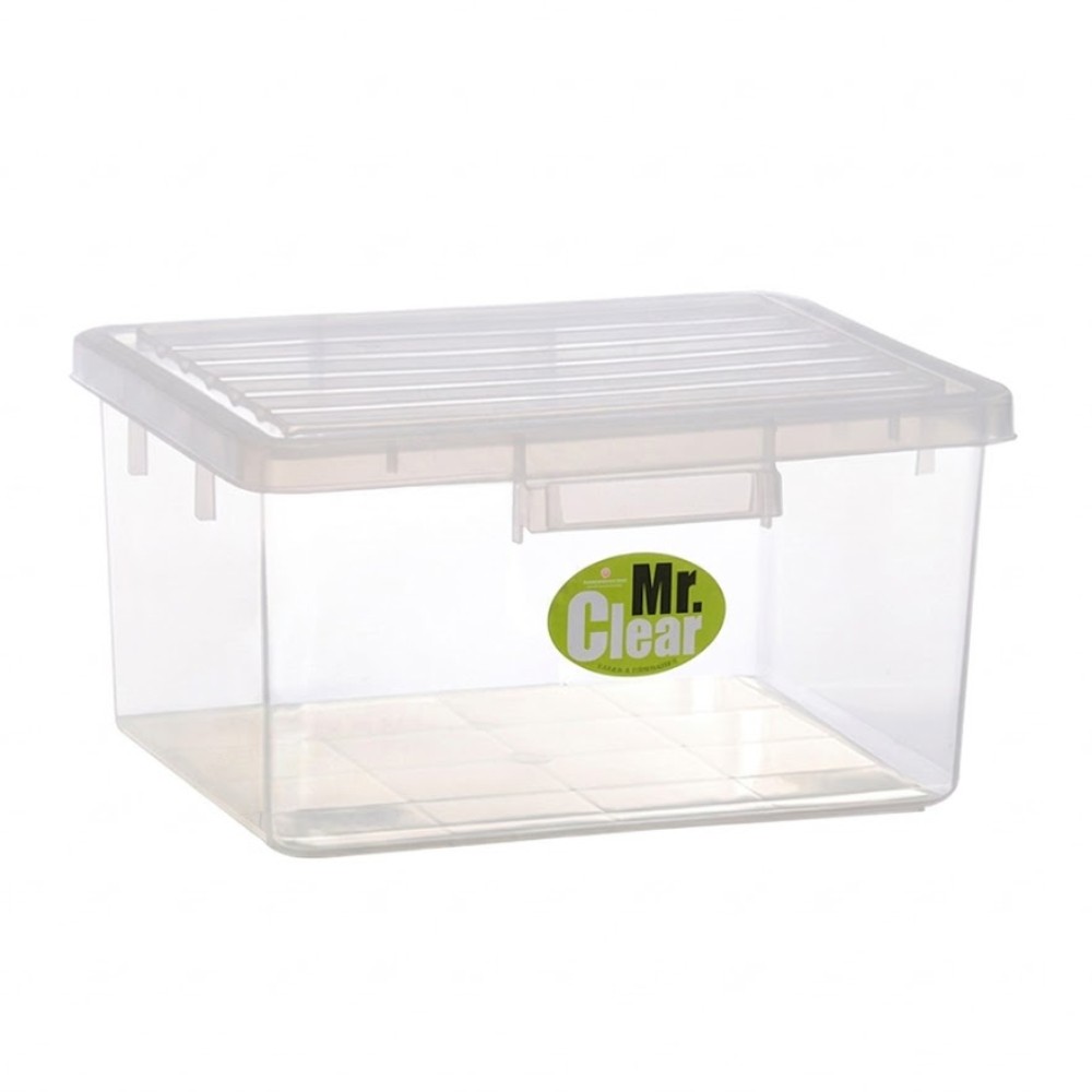 กล่องพลาสติกใส JBJ 66 A พร้อมฝา ความจุ 14L ขนาด 435 x 335 x 235 มม 