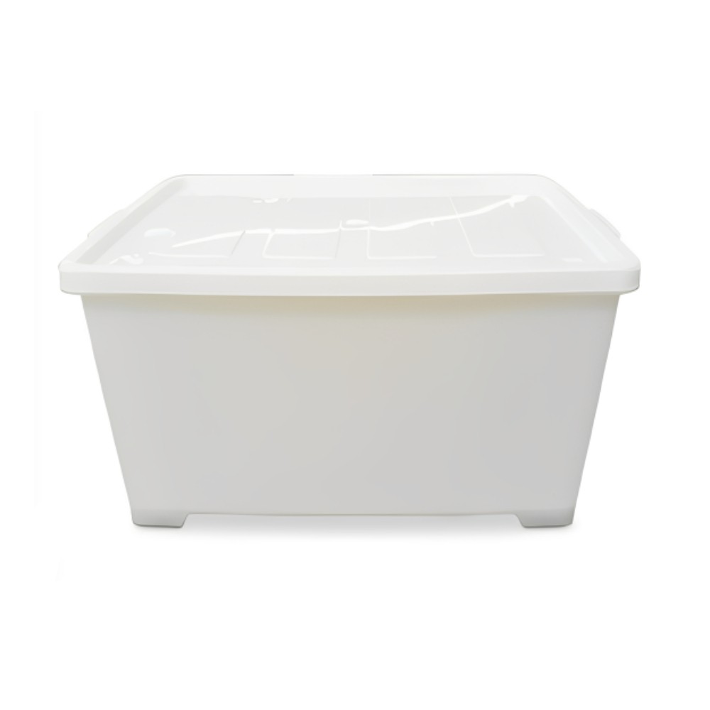 กล่องพลาสติกทึบ JCJ 5113 พร้อมฝาหูล็อค มีล้อ ความจุ 45L ขนาด 581 x 401 x 294 มม 