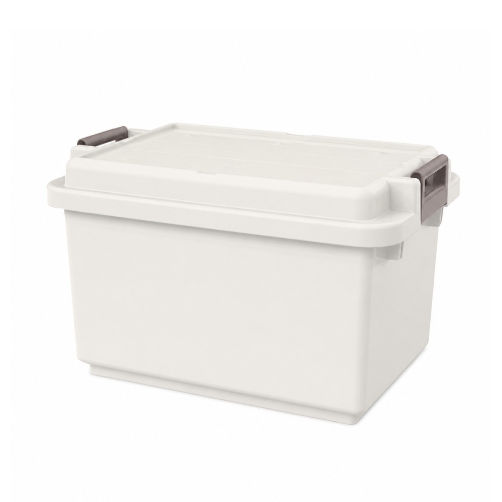 กล่องพลาสติกทึบ JCJ 5518 พร้อมฝาหูล็อค มีล้อ ความจุ 70L ขนาด 430 x 644 x 454 มม 