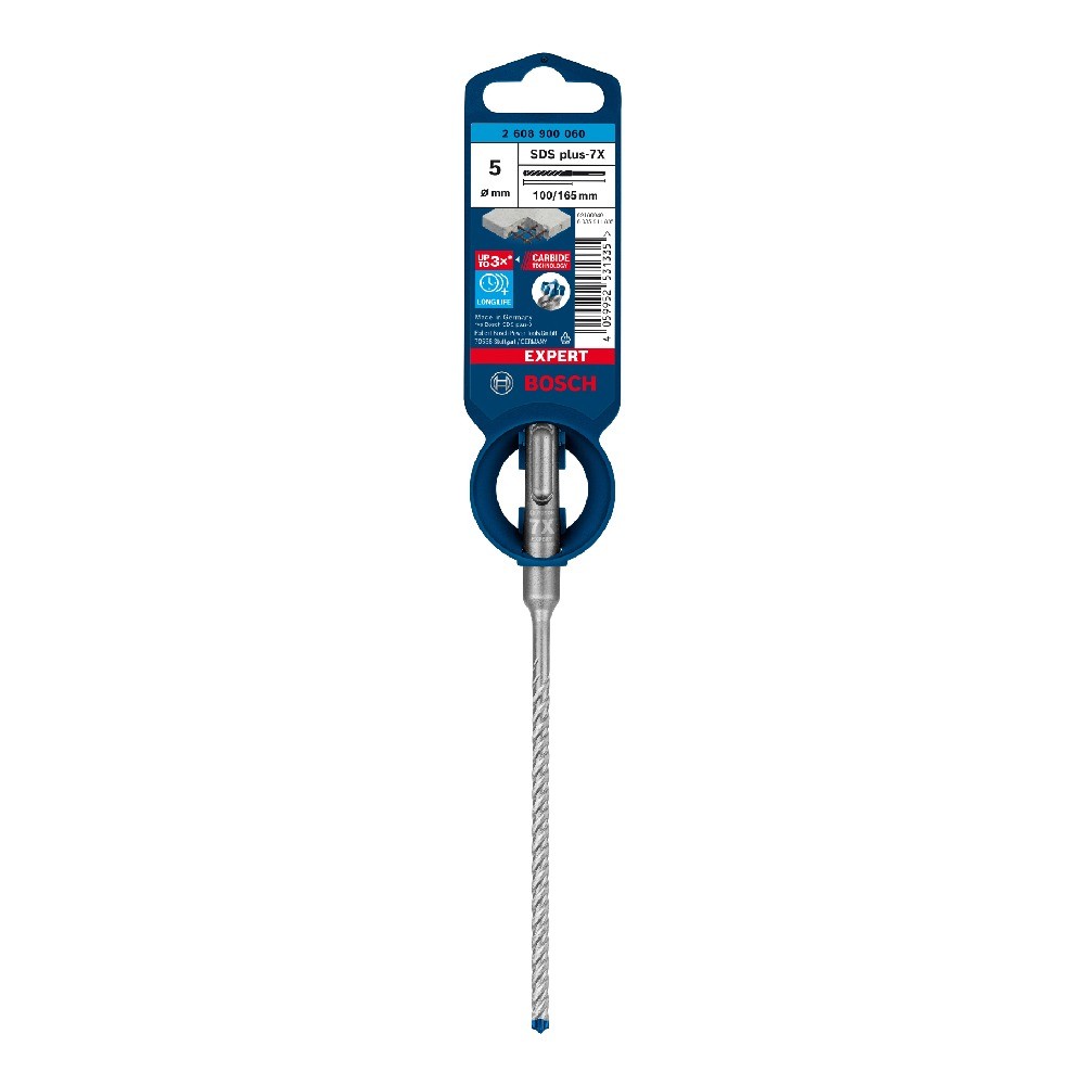 ดอกสว่านโรตารี่ BOSCH 2 608 900 060 SDS PLUS 7X ขนาด 5 x 165 มม   EXPERT 