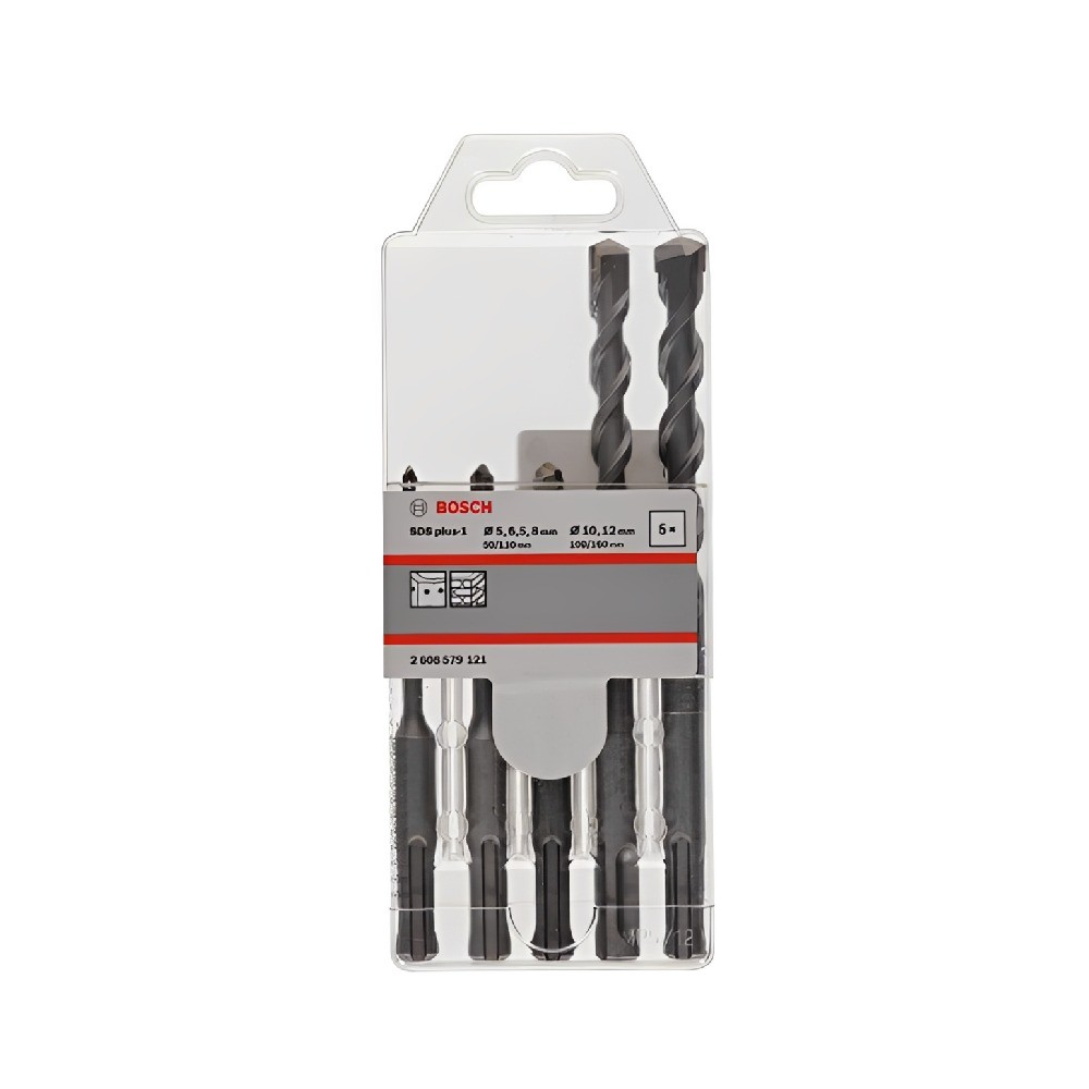 ดอกสว่านโรตารี่ BOSCH 2 608 579 121 SDS Plus 1 ชุด 5 ชิ้น ขนาด 5   6 5   8   10   12 มม 