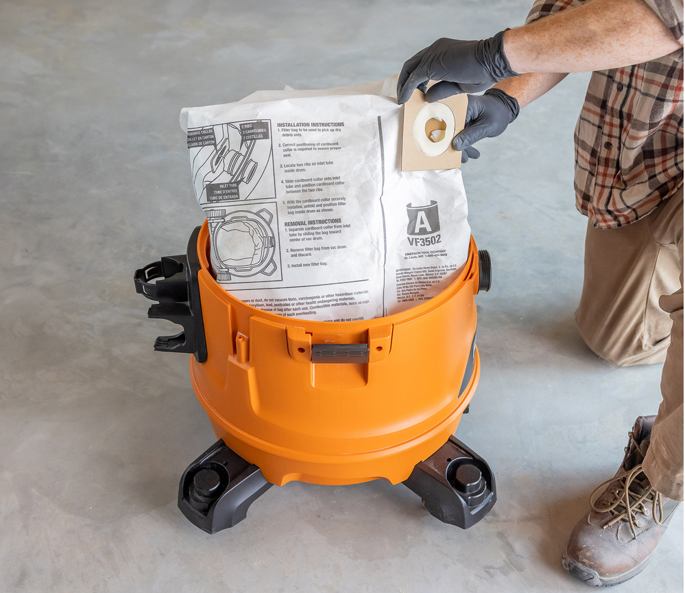 ถุงเก็บฝุ่น RIDGID VF3502 สำหรับเครื่องดูดฝุ่นเปียก แห้งขนาด 12 16 แกลลอน  แพ็ค 2 ชิ้น 