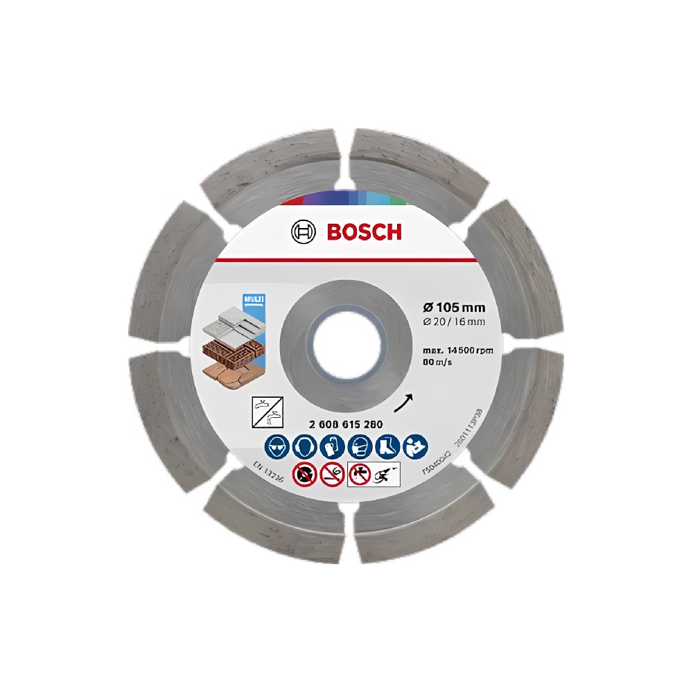 ใบตัดเพชร BOSCH 2 608 615 280 รุ่น Diamond Cutting Blade Multi M ขนาด 105 มม 