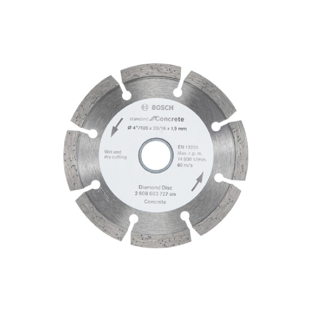ใบตัดเพชร BOSCH 2 608 603 727 รุ่น Standard for Concrete ขนาด 4 นิ้ว