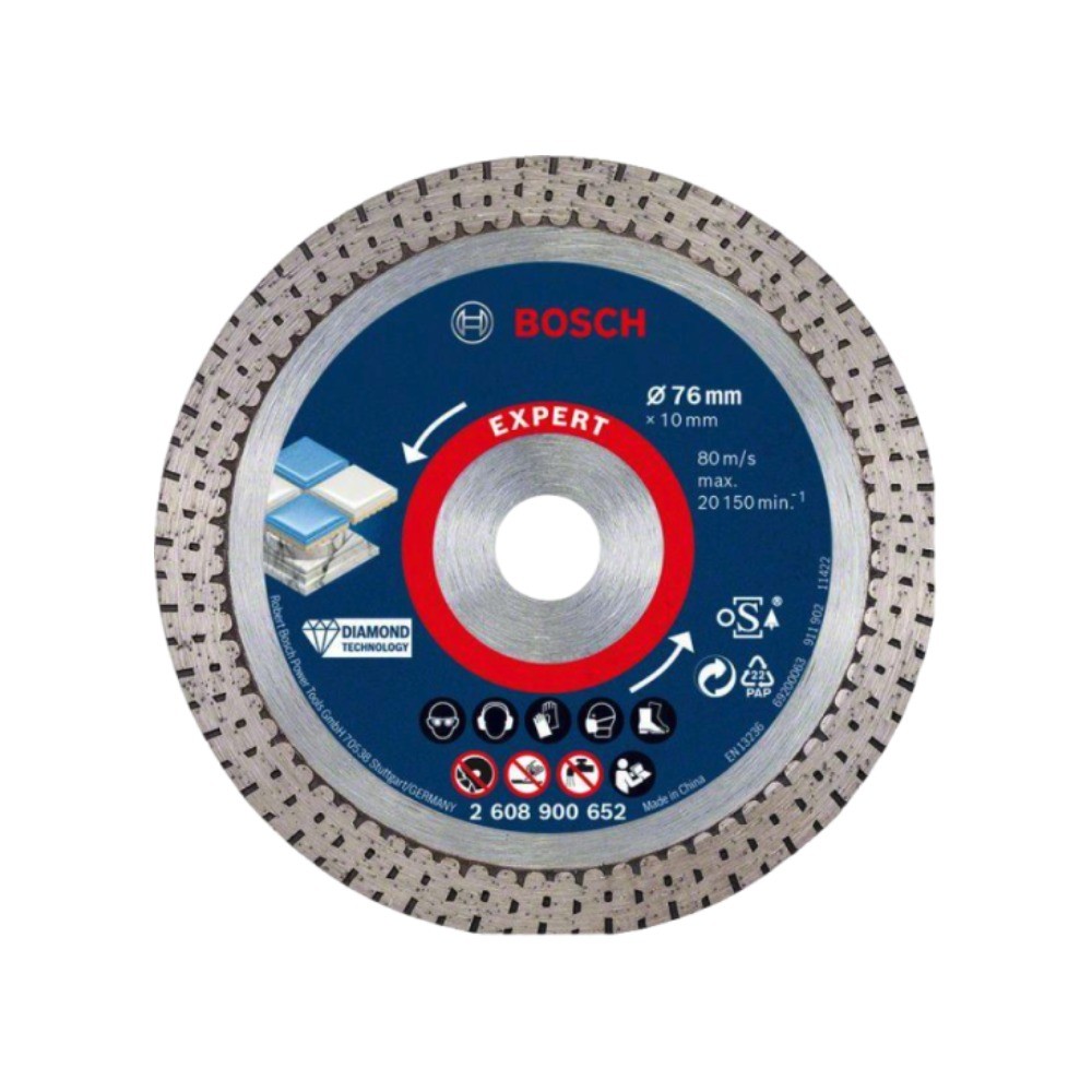 ใบตัดเพชร BOSCH 2 608 900 652 รุ่น Expert for Hard Ceramic ขนาด 3 นิ้ว