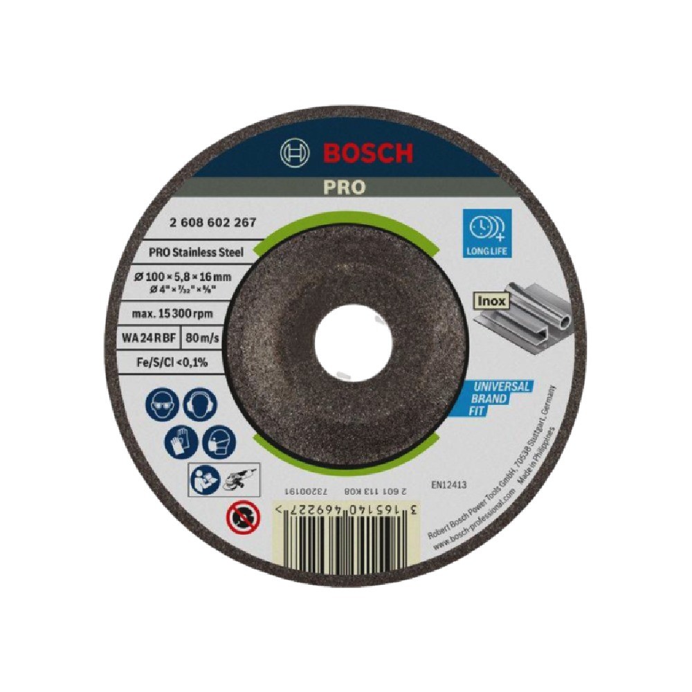 ใบเจียรสแตนเลส BOSCH 2 608 602 267 ขนาด 4 นิ้ว หนา 6 0 มม 