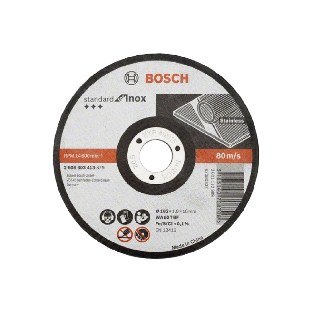 ใบตัดสแตนเลส BOSCH 2 608 603 413 รุ่น Standard for Inox ขนาด 4 นิ้ว หนา 1 0 มม 