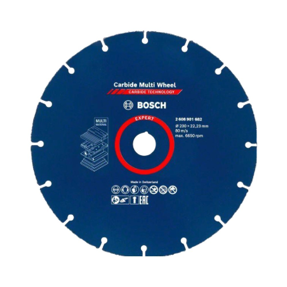ใบตัดอเนกประสงค์ BOSCH 2 608 901 682 รุ่น Carbide Multi ขนาด 230 มม 