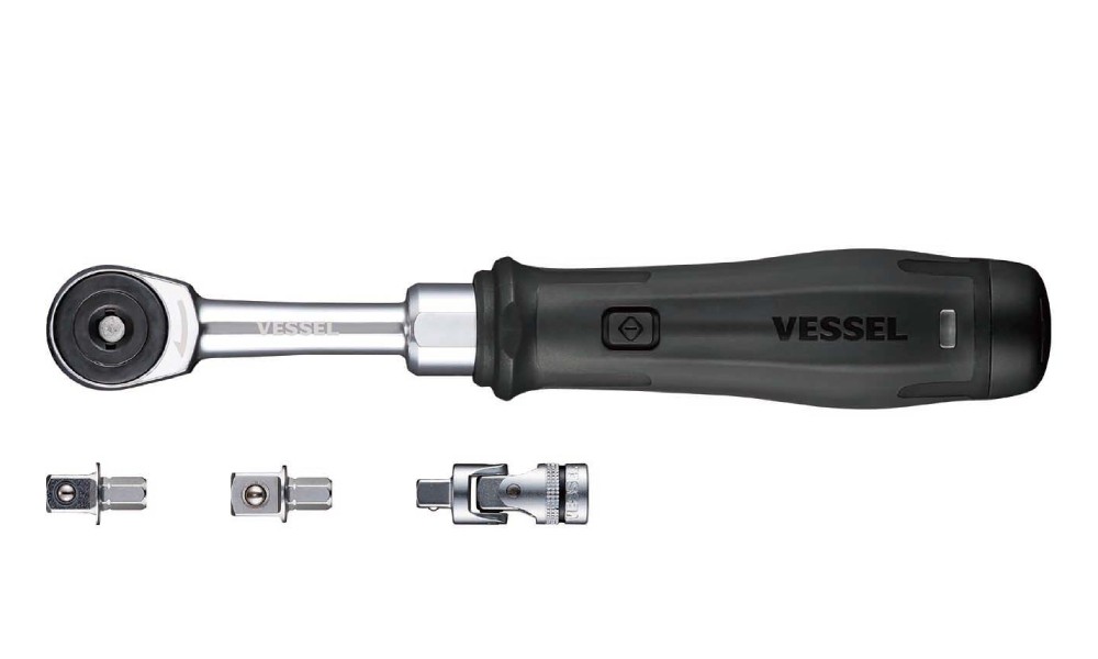 ด้ามฟรีไฟฟ้า VESSEL No 400ER2 E e ASSIST MINI Ratchet Wrench  Electric x Manual  แรงบิดสูงสุด 60 Nm 