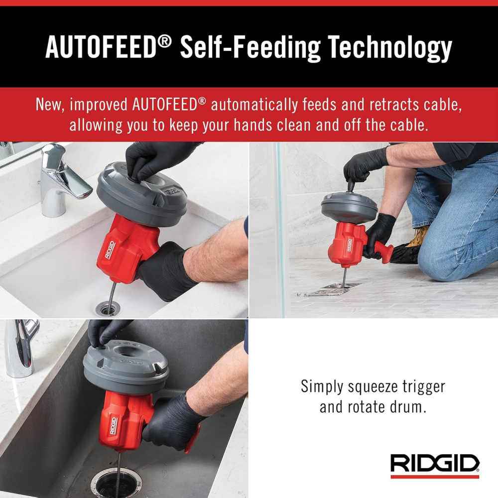 เครื่องล้างท่อ RIDGID EZ SPIN™  80168  ขนาด 3 4   2 นิ้ว 