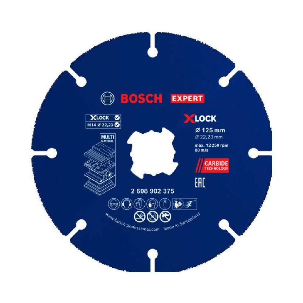 ใบตัดอเนกประสงค์ BOSCH 2 608 902 375 รุ่น Carbide Multi ขนาด 125 มม   X LOCK 